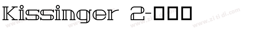 Kissinger 2字体转换